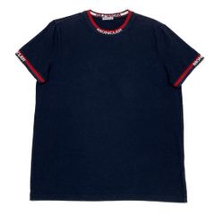 MONCLER レタリング リンガー ロゴ 半袖 Tシャツ ネイビー Lサイズ 