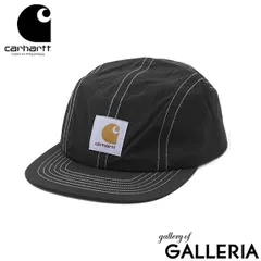 【日本正規品】 カーハート キャップ 帽子 メンズ レディース ブランド Carhartt WIP 無地 おしゃれ ロゴ ナイロン フラットバイザー 4パネル キャンビーキャップ CANBY CAP I034601 Black×Whiteのサムネイル
