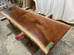 ブラックウォールナット9518　一枚板無垢 乾燥材　2500ｘ730-720ｘ52mm カウンター　ローテーブル　センターテーブル　ダイニングテーブルのサムネイル