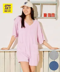 【ムラスポ公式】新品 RIKKA FEMME リッカファム オールインワン ロンパース レディース パイル生地 ショート丈 吸水速乾 UVカット RF6S-1406のサムネイル