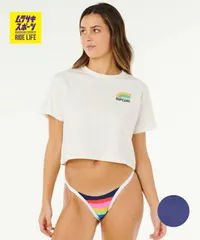【ムラスポ公式】新品 RIP CURL リップカール 半袖 Tシャツ レディース バックプリント SURF SIDE CROPPED TEE 0MFWTE