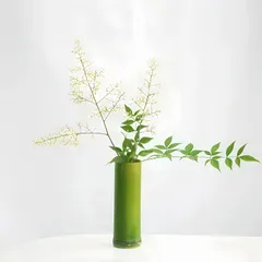 花瓶 花びん 竹 竹筒 平口 斜め口 2種類 おしゃれ ユニーク モダン インテリア雑貨 花器 生け花 装飾 玄関 リビング ダイニング ギフト プレゼント ホーム ドライフラワー アレンジメント リビングルーム デコレーション