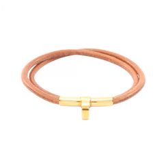 高級 HERMES エルメス トゥルニス レザー ゴールド金具 2連 