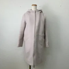 UNITED ARROWS フードコート 36 ベージュ ウール混 ロングコート レディース　20260427-0007