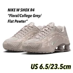 NIKE W SHOX R4 “Floral/College Grey/Flat Pewter” ナイキ ウィメンズ ショックス “フローラル/カレッジグレー/フラットピューター”(HV0934-001)グレー23.5cm箱無し