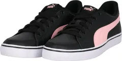 プーマ PUMA V コート バルク メンズ レディース スニーカー 靴 シューズ 運動靴 ローカット 紐靴 スポーティー デイリーユース 普段使い 通勤 通学 部活動  38990703 PUMABLK-AL 255