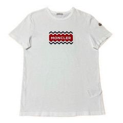 美品〕モンクレール ワッペン S ホワイト Tシャツ 国内正規品 5S432