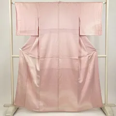 たんす屋 TANSU-YA 着物 リユース着物 附下 ピンク フォーマル セミフォーマル ぼかし 地紋織り 青海波 袷 絹 未洗い 【身丈】157cm【裄丈】63cm MS8370