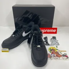 07w1620★ SUPREME × NIKE AIR FORCE 1 LOW “BLACK/WHITE” シュプリーム ナイキ エアフォース1 ロー ブラック/ホワイト 27.5cm CU9225-002【中古品】
