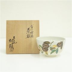 セール】a644 茶碗 5月 「藤絵 高坏」利昇窯 加藤利昇 仁清写 12か月