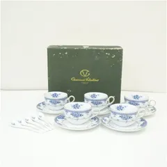Giovanni Valentino　ジョバンニ・バレンチノ　カップソーサー5客（スプーン付）（紙箱）  食器 おしゃれ かわいい お茶 茶器 アンティーク インテリア 普段使い 来客 テーブルウェア