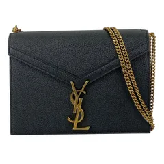 SAINT LAURENT サンローラン カサンドラ チェーンショルダーバッグ YSL ショルダーバッグ 532750 レディース レザー ブラック 中古