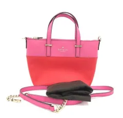 【kate spade NEW YORK】ケイトスペード ハンドバッグ ロゴ入り ロゴモチーフ レザー レディース ピンク レッド バイカラー 無地 ハンドバッグ シダーストリート 2WAYバッグ バイカラーデザイン PXRU5975