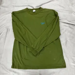 keboz ケボズ　ロンT　Tシャツ　カットソー　プリントTシャツ　長袖　カーキ　緑　水色　メンズ　XLのサムネイル