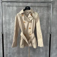 【Paul Smith】ポールスミス トレンチコート ダブルトレンチコート レディース 42 XLサイズ 日本製 ベージュ ライトベージュ コットン ベルト付き ダブルブレスト シンプルデザイン カジュアル エレガントコートのサムネイル