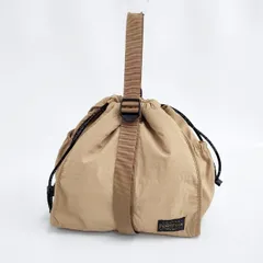 PENDLETON 稲葉真理恵さんコラボ 巾着ワンハンドル2WAYバッグ ナイロン トートバッグ ベージュ レディース ペンドルトン【中古】6-0201G∞のサムネイル
