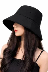 [$ole only] ソールオンリー バケットハット 大きめ 大きい M L XL 小顔効果 紫外線カット UPF50+ UVカット アウトドア サファリハット バケハ 春 夏 秋 シンプル つば広 おしゃれ メンズ レディース 男女 韓国 あご紐 綺麗 (