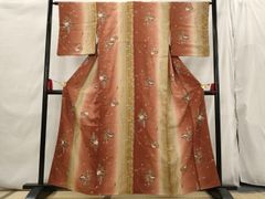 平和屋着物●結城紬　80亀甲　吉祥花文　正絹　逸品　AABH0553fy 平和屋着物○結城紬 80亀甲 吉祥花文 正絹 逸品 AABH0553fy - メルカリ