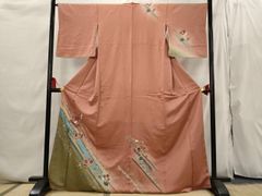 平和屋着物●十日町　名門　滝泰謹製　訪問着　絞り　草花文　暈し染め　正絹　逸品　AABH4059ph 平和屋着物○十日町 名門 滝泰謹製 訪問着 絞り 草花文 暈し染め 正絹
