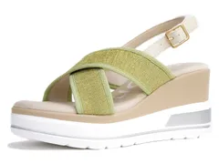 サンダル 厚底 バックストラップ kitson キットソン 3E スポーティー 厚底 ウエッジ （ライム）のサムネイル