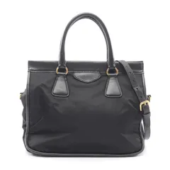 プラダ PRADA トートバッグ 2WAY ブラック ナイロン レザー 2wayトートバッグ レディース Used B