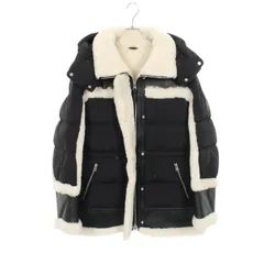 マッカージュ Mackage ダウンジャケット LILIBETH ミックス シアリング 切替 ブラック ナイロン レザー ダウンジャケット レディース Used Aのサムネイル