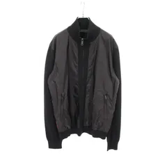 プラダ PRADA ブルゾン ニット切替 ジャケット ウール ナイロン ブルゾン メンズ Used B