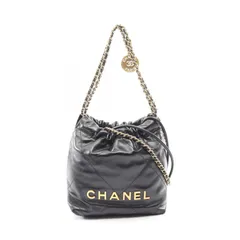 シャネル CHANEL ショルダーバッグ CHANEL 22 ミニ AS3980 ブラック レザー CHANEL22 マトラッセ ミニ チェーンショルダー レディース Used Aのサムネイル