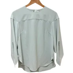 美品 FOXEY NEW YORK フォクシーニューヨーク 長袖 プルオーバー ブラウス サイズ40 ライトブルー レディース 古着 中古 USEDのサムネイル