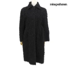 美品 ミナペルホネン mina perhonen 2005年 ja6112 splash ペーパーヤーン ロング コート ブラック レディースのサムネイル