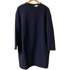 ENFOLD エンフォルド PEダブルクロス コクーンワンピース ネイビー 38 ENFOLD エンフォルド 裾アシンメトリー 五分袖 コクーン ワンピース 38