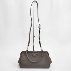 ARTS&SCIENCE Box gamaguchi bag 2WAYドクターズバッグ レザー 093-B02C-850 牛革 ハンドバッグ ブラウン レディース アーツ&サイエンス【中古】5-0227G◎のサムネイル