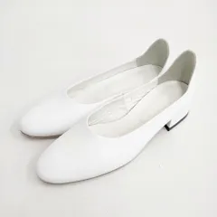 MAISON EUREKA 未使用品 レザー SOFT SLIP ON SHOES サイズ38 パンプス ホワイト レディース メゾン エウレカ【中古】5-0306G◎のサムネイル