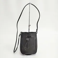 CRONY. クルニー レザー 巾着ショルダーバッグ 巾着バッグ ブラック レディース【中古】5-0319G◎