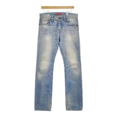 RED CARD ダメージ加工 20872 サイズ30 ジーンズ デニムパンツ ライトブルー メンズ レッドカード【中古】5-0428G∞