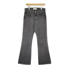 L'Appartement/Deuxieme Classe KURO別注 70s Flare Denim ダメージ加工 フレア デニムパンツ ブラック レディース アパルトモン【中古】5-0614G♪のサムネイル