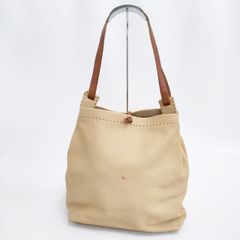 美品✨アンリークイール ロゴステッチ 本革 レザー 肩掛け トート