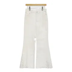 VIVIENNE TAM ヴィンテージアイレットデニムパンツ 刺繍 定価53900円 サイズ42 ホワイト レディース ヴィヴィアンタム【中古】5-0916G♪のサムネイル