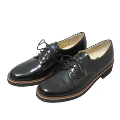 美品 LANVIN COLLECTION ランバンコレクション レザー レースアップ ドレスシューズ 24.5cm ブラック レディース 古着 中古 USEDのサムネイル