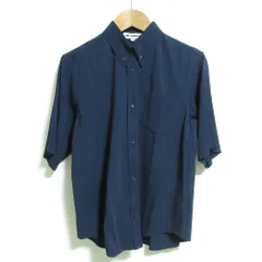良品 JIL SANDER ジルサンダー ヴィンテージ BDシャツ ブラウス 36サイズ ネイビー レディース 古着 中古 USEDのサムネイル
