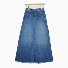 mother 9545-686 THE CIRCLE MAXI FRAY SKIRT カットオフ マキシ 加工 ストレッチ サイズ26 デニム ロングスカート ブルー レディース マザー【中古】5-1021G△のサムネイル