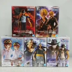 【D37157】（未開封品）ワンピース THE 出航 フィギュア 5種セット まとめ売り サボ サンジ ミホーク 他