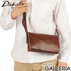 ダコタブラックレーベル ショルダーバッグ メンズ レディース 斜めがけバッグ Dakota BLACK LABEL バッグ 本革 革 レザー 小さめ コンパクト 斜めがけ ブランド 大人 軽量 フラップ 日本製 A5 ロード 1924901 チョコのサムネイル