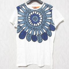 美品/ TORY BURCH トリバーチ レディース カットソー 半袖 襟取外可 