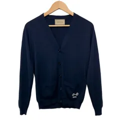GUCCI(グッチ) カーディガン サイズXS レディース - 731059 ダークネイビー×白 長袖/ニット/ホースビットのサムネイル