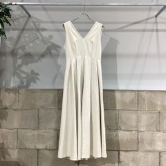 CLANE クラネ コルセットライン アーチ フレア ワンピース ホワイト 夏 