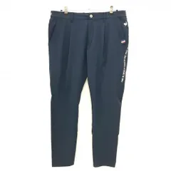 【超美品】ルコックゴルフ パンツ ネイビー ウエスト一部ゴム英字 ストレッチ  メンズ 92 ゴルフウェア 2024年モデル le coq sportifのサムネイル