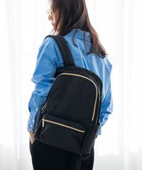 renoma レノマ ナイロン×本革 レザー リュック バックパック 黒 