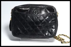 ■CHANEL 0番台 マトラッセ GD金具 リザード レザー チェーンショルダーバッグ シャネル ■0416fp646299