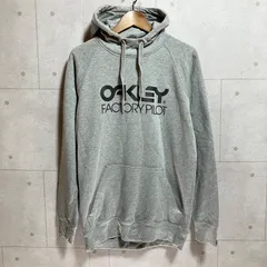 OAKLEY オークリー パーカー フーディー プルオーバー スウェット トップス S 裏起毛 ロゴ グレー メンズ SU-11-15